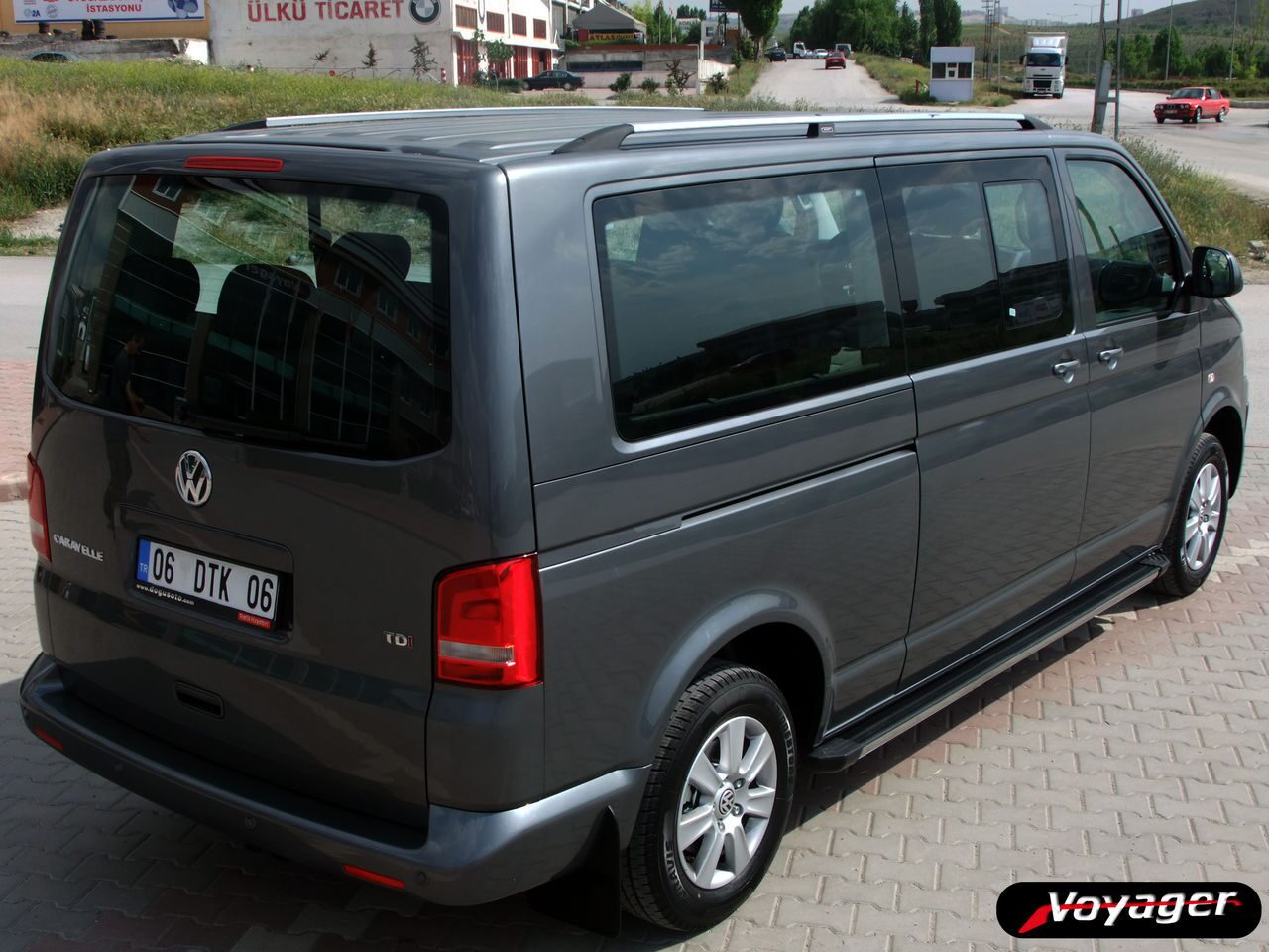 Рейлинги для Volkswagen T5, длинная база (пластик, полированные, Voyager)